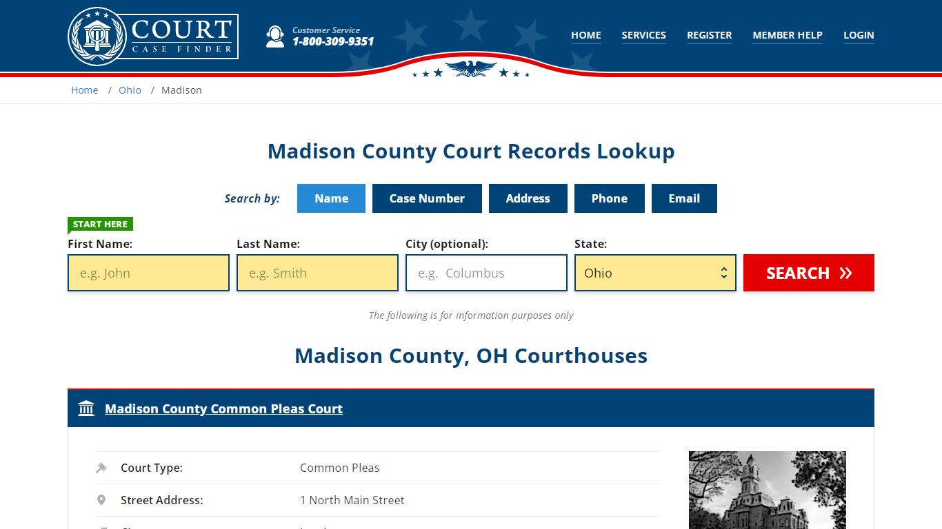 Madison County Court Records | OH Case Lookup